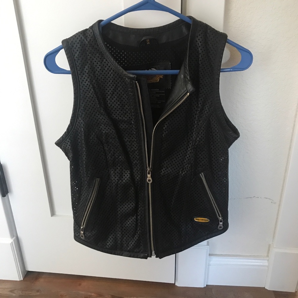 GENUINE LEATHER HARLEY DAVIDSON WOMENS VEST